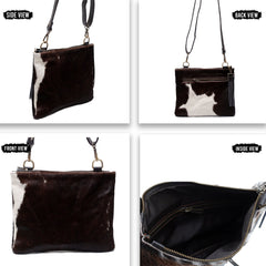 Luxurious Handcrafted Multi-Colour Vegan Leather Cross Body Bag with Adjustable Strap-Gold Hardware and Professional Distressing - Celestial Leather Limited