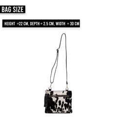 Luxurious Structured Vegan Leather Handbag with Gold Hardware - Unique Multi-Colour Crossbody Bag for Women - Adjustable Strap - Evening Bag - Celestial Leather Limited