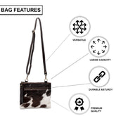 Luxurious Vegan Leather Cross Body Bag with Adjustable Strap - Unique Handcrafted Design, Gold Hardware, Evening Bag - Multi-Colour Stylish - Celestial Leather Limited