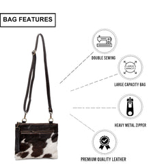 Luxurious Vegan Leather Cross Body Bag with Adjustable Strap - Unique Handcrafted Design, Gold Hardware, Evening Bag - Multi-Colour Stylish - Celestial Leather Limited