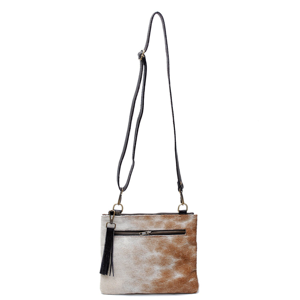 Luxurious Vegan Leather Crossbody Handbag with Gold Hardware - Unique Handcrafted Design - Adjustable Strap - Evening Bag - Multi-Colour - Celestial Leather Limited