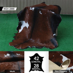 Luxurious Dark Brown Goat Skin Rug - Handmade, Soft, Pet-Friendly & Non-Shedding, Unique Colour Variations, Sustainable - Eco-Friendly - Celestial Leather Limited