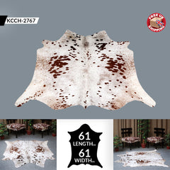 Luxury Brown & White Large Cowhide Rug Hypoallergenic Non-Slip Non-Shedding Soft Natural Hair Free Shipping Top Quality Rug