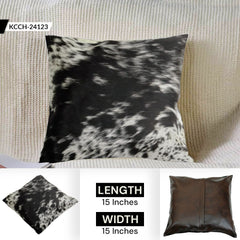 Luxurious Cowhide Cushion Cover - Stylish Genuine Leather Hairy Decor for Home - Eco-Friendly Exotic Animal Skin Pillow Cover