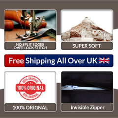 Handmade Multicolor Cowhide Patchwork Throw Pillow Cover - 100% Natural Hair on Leather with Unique Patterns in Tan, Cream, Brown, Black,