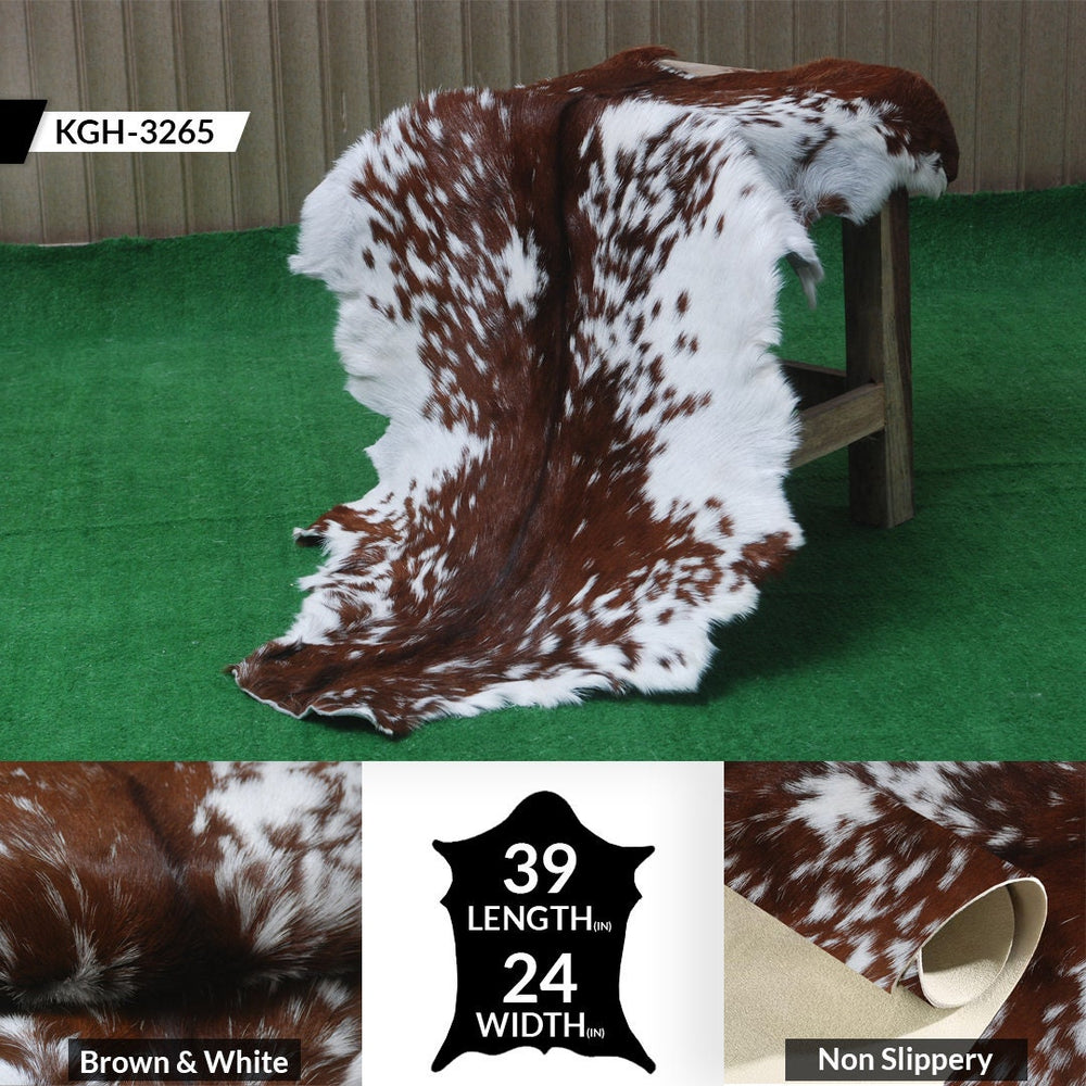 Original Goatskin Hide Brown, Goat Skin Rug, Goatskin Pelt, Home Decor Animal Skin Rug, Bedroom Aesthetic Area Rug, Brown and White Goat Hide Rug, Goat Skin Rug, Animal Skin Rug, Real Hair on Hide, Goal Pelt Rug, Home Decor Rug, Living Room Area Rug, Wall Hanging Rug, Aesthetic Rug, Leather Rug, Decorative Rug, Brown Goatskin Rug, GoatHide Brown White