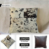 Luxurious Handmade Multicolor Patchwork Cowhide Cushion Cover with Unique Animal Patterns and Invisible Zipper for Home Decor - Celestial Leather Limited