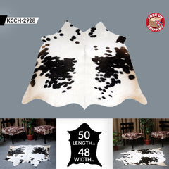 Luxurious Dark Brown Cowhide Rug with Natural Hair for Stylish Bedrooms or Living Rooms - Hypoallergenic & Non-Slip Suede Back