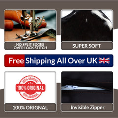 Rustic Eco-Friendly Genuine Leather Cowhide Cushion Cover, Brown & White Hair-on Leather Animal Skin Cushion Cover for Home Decor