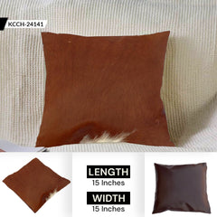 Add a Touch of Rustic Charm with Genuine Cowhide Cushion Covers - Eco-Friendly Leather Home Decor - Stylish Exotic Animal Skin Cushion