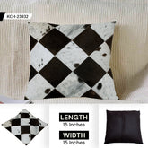 Handmade Multicolor Patchwork Cowhide Cushion Cover - Natural & Luxurious Home Décor Accent with Hypoallergenic Materials