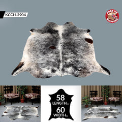 Luxury Black & Grey Cowhide Rug - Hypoallergenic Non-Slippery Non-Shedding Large Carpet for Bedroom Living Room - Free Shipping in UK - Celestial Leather Limited