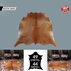 Luxurious Red & White Cowhide Rug - Handcrafted, Hypoallergenic, - Non-Slip for Elegant Home Décor