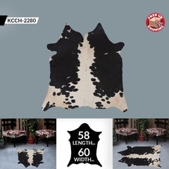 Natural Black & White Cowhide Rug | Large Size | Hypoallergenic - Non-Slip | Premium Quality - Luxurious Design | Free Shipping in UK - Celestial Leather Limited
