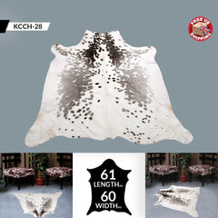 Luxurious Large Brown and White Cowhide Rug - Hypoallergenic, Non-Slip, Non-Shedding - Perfect for Upholstery - Free Shipping in UK