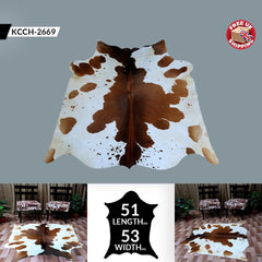 Luxury Red & White Cowhide Rug with Hypoallergenic Properties - Non-Slip Backing - Perfect for Bedroom and Living Room Decor - Free UK - Celestial Leather Limited