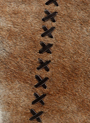 Stylish Brown And White Cowhide Shoulder Bag - Handmade Tote with Natural Animal Print, Spacious and Versatile for Daily Use