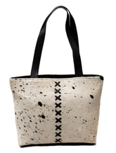 Stylish White Cowhide Shoulder Bag - Handmade Leather Tote with Zipped Pocket, Versatile & Easy to Clean, Ideal for Daily Use