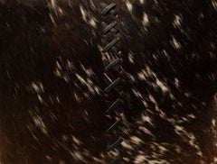 Chic Brown and White Cowhide Shoulder Bag with Natural Animal Print - Handmade Leather Purse for Women's Fashion - Spacious and Versatile