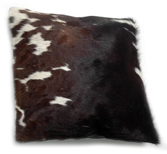 Luxury Cowhide Cushion Cover - Genuine Leather Exotic Home Decor - Eco-Friendly Hairy Cushion Cover - Stylish Rustic Design