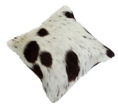 Luxurious Genuine Leather Cowhide Cushion Cover - Stylish Home Décor Accent made from Eco-Friendly Materials with Hidden Zipper