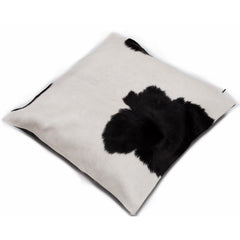 Luxurious Brown and White Cowhide Cushion Cover with Unique Animal Patterns - Handmade Hair on Leather Pillow Case for Home Décor