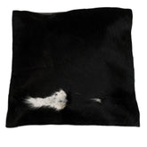 Luxurious Brown & White Cowhide Cushion Cover with Animal Print - Handmade Square Cover for Sofas, Armchairs, Beds - Rustic Elegance