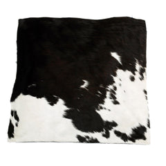Handmade Brown & White Cowhide Cushion Cover with Animal Print - Luxury Rustic Farmhouse Decor - Unique Natural Patterns - Soft Faux Leather