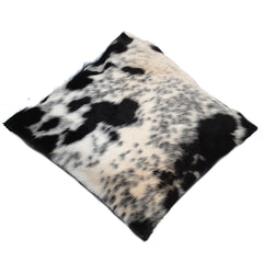 Rustic Elegance Handmade Brown & White Cowhide Cushion Cover | Luxurious Hair-On Leather Pillow Cover | Unique Animal Patterns | Natural