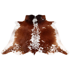Luxurious Multicolour Cowhide Rug with Animal Print - Handmade, Hypoallergenic, Non-Slip Backing - Unique and Elegant Home Decor Piece