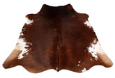 Luxurious Dark Brown Cowhide Rug | Hypoallergenic & Non-Shedding | Large Size for Bedroom or Living Room | Handpicked Premium Quality