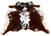 Luxury Medium Cowhide Rug in Dark Brown for Bedroom & Living Room - Hypoallergenic with Non-Slip Backing - Unique Natural Beauty