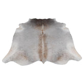 Luxury Grey & White Cowhide Rug - Large Spotted Hair Rug for Bedroom - Living Room - Hypoallergenic, Non-slip Backing, Non-shedding - Free