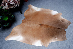 Luxury Brown & White Cowhide Rug | Hypoallergenic - Non-Slip | Premium Quality - Durable | Perfect for Bedroom - Living Room Décor | Free