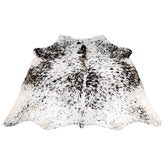 Luxurious Black & White Cowhide Rug - Hypoallergenic Medium Size with Unique Markings - Handcrafted Natural Beauty for Home Decor