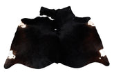 Luxurious Black & White Cowhide Rug for Stylish Décor | Hypoallergenic, Non-Slip, Unique Natural Beauty | Large Size, Free Shipping!