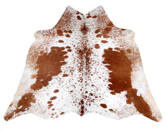 Luxury Brown & White Cowhide Rug with Non-Slip Backing | Hypoallergenic - Non-Shedding | Handcrafted from 100% Natural Hides | Free Shipping