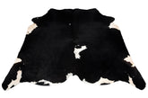 Luxurious Black & White Cowhide Rug for Bedroom - Living Room - Hypoallergenic, Non-Slip, Unique Natural Beauty - Free Shipping in UK!
