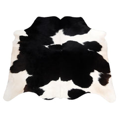 Luxury Black and White Cowhide Rug - Hypoallergenic, Non Shedding, Handcrafted Beauty for Home Decor & Upholstery - Free UK Shipping