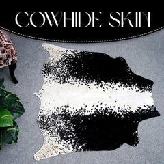 Luxurious Natural Cowhide Leather Rug for Stylish Home Decor & Leather Crafts
