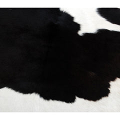 Luxurious Medium Black & White Cowhide Rug with Hypoallergenic Properties - Handcrafted, Durable - Unique Animal Pattern Rug