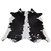 Beautiful Medium Brown and White Cowhide Rug with Soft Hair | Hypoallergenic & Non-Slip Backing | Handcrafted Luxury | Durable - Versatile