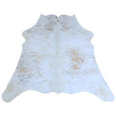 Luxurious Handcrafted Cowhide Rug with Natural Brown and White Hair - Hypoallergenic, Durable, and Timeless Beauty for Living Room or