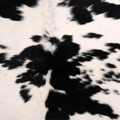Luxurious Natural Dark Brown and White Cowhide Rug - Hypoallergenic, Non-Slip Suede Back, Non-Shedding - Free Shipping across UK!