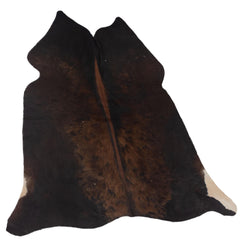 Luxurious Small Cowhide Rug - Dark Brown & White Animal Print with Non-Slip Suede Back - Hypoallergenic - Non-Shedding - Handcrafted Premium