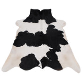 Luxury Black and White Cowhide Rug - Hypoallergenic Medium Hair on Salt & Pepper Rug for Home Decor - Unique, Durable, Handcrafted Elegance