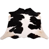 Luxury Dark Brown & White Cowhide Rug | Hypoallergenic - Durable | Handcrafted Medium Size Cow Skin Hair on Rug | Bedroom - Living Room