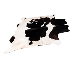 Luxurious Black & White Cowhide Rug | Hypoallergenic - Non-Slip | Handcrafted from Natural Hides | Durable - Versatile Home Décor