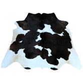 Luxurious Natural Dark Brown and White Cowhide Rug Hypoallergenic Non-Slip Area Rug - Handcrafted Small Animal Print Skin Rug with Free