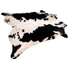 Luxurious Large Brown & White Cowhide Rug for Bedroom - Living Room, Hypoallergenic - Non-Slippery, Perfect for Upholstery